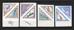 Aden - 1039b Qu'aiti State In Hadramaut ** MNH N°214/221 Aéroplanes Rocket Espace Space Non Dentelé Imperf Triangles - Yémen