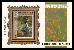 Aden - 1052 Kathiri State Of Seiyun ** MNH Bloc BF N°3 A Paul Gauguin White Horse Cheval Blanc Tableau Paintings Cote 16 - Yémen