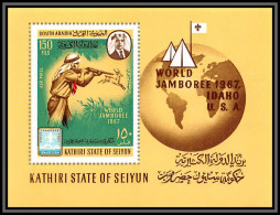 Aden - 1055 Kathiri State Of Seiyun ** MNH Bloc BF N°8 A Scout Jamboree Idaho Usa 1967 Scouting  - Yémen