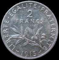 LaZooRo: France 2 Francs 1915 XF / UNC - Silver - 2 Francs