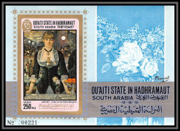 Aden - 1093 Qu'aiti State In Hadhramaut N°12 B Manet Tableau (Painting) Folies Bergeres Cote 65 ** MNH Non Dentelé Imper - Yémen