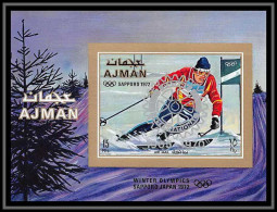 Ajman - 2612/ N° 322 B Sapporo 1972 Overprint Rotary Ski Jeux Olympiques Olympic Games ** MNH Non Dentelé Imperf  - Winter 1972: Sapporo