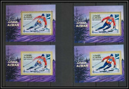 Ajman - 2611/ N° 222 / 322 Rotary A/B Ski Jeux Olympiques Olympic Games Sapporo 1972 Non Dentelé Imperf ** MNH Full Set - Hiver 1972: Sapporo