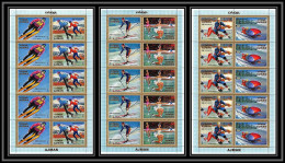 Ajman - 2613b/ N°662/667 A Jeux Olympiques Olympic Games Sapporo 1972 ** MNH Feuille Sheets Skating Hockey Bob Jumping - Winter 1972: Sapporo