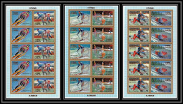 Ajman - 2614a N°1141/1146 B Overprint Rotary Jeux Olympiques Olympic Games Sapporo 1972 ** MNH Sheets Non Dentelé Imperf - Hiver 1972: Sapporo