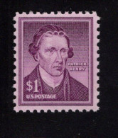 1959362341 1955 SCOTT 1052 (XX)  POSTFRIS MINT NEVER HINGED - LIBERT ISSUE - PATRICK HENRY - Ungebraucht