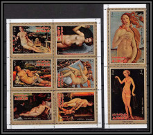 Ajman - 2927a/  N°895/902 A Raphael Gossaert Titian Cosimo Cranah Botticelli Paintings Nudes  Neuf ** MNH  - Desnudos