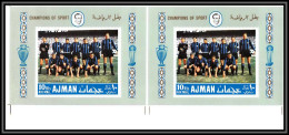 Ajman - 4600/ Bloc N°49 C Inter De Milan Team Football Players Calcio Soccer Italia ** MNH Printing Proof Paire Soccer - Equipos Famosos