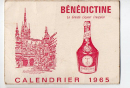 Calendrier Dépliant  BENEDICTINE 1965 (PPP46204) - Small : 1961-70