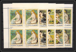 Fujeira - 1530a/ N° 646/652 A Renoir Peinture Tableaux Paintings Nus Nudes Naked ** MNH Bloc 4 - Desnudos