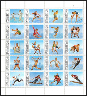 Fujeira - 1706/ N°1102/1121 A Jeux Olympiques Olympic Games Munchen 72 ** MNH Feuille Sheet 1972 Soccer Wrestling Hockey - Haltérophilie