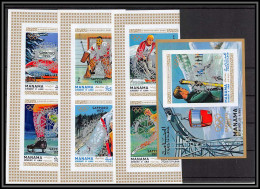 Manama - 3040z/ N° 618/623 B +129 B Jeux Olympiques Olympic Games Sapporo 72 Overprint Rotary ** MNH Non Dentelé Imperf - Winter 1972: Sapporo