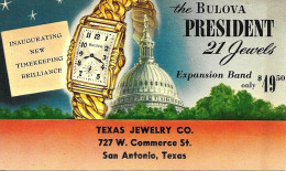 Montres Bulova 1950 Etats-Unis Entier Postal Illustre Voir 2 Scan - Horloges