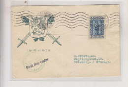 FINLAND 1938 HELSINKI Nice FDC Cover To Sweden - FDC