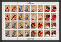 Manama - 3133C/ N° 1040/1047 A Oiseaux Bird Birds Perroquets Parrots Rapaces Prey ** MNH Feuille Complete (sheet) - Papagayos