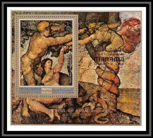 Manama - 3136/ Bloc N° 133 A Peinture Tableaux Paintings Adam Et Eve Michelangelo Nus Nudes ** MNH  - Desnudos