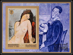 Manama - 3159c Bloc N° 99 B Modigliani Peinture Tableaux Paintings Nu Non Dentelé Imperf ** MNH - Desnudos