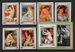 Manama - 3161a/ N° 270/275 B + Bloc 60 B Renoir Nus Nudes Peinture Tableaux Paintings Non Dentelé Imperf ** MNH  - Desnudos