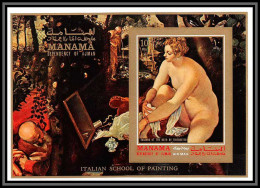 Manama - 3407/ Bloc N°132 B Tintoretto  Italian Renaissance Nus Nude Tableau (Painting) Neuf ** MNH Non Dentelé Imperf - Desnudos