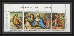 Ras Al Khaima - 500a/ N° 399/402 Peinture Tableaux Paintings Christmas Madone Des Harpies Del Sarto Noel Neuf ** MNH  - Madonne