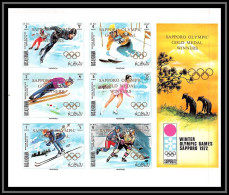 Ras Al Khaima - 532/ N° 534/539 B BLOC Jeux Olympiques (olympic Games) Sapporo Non Dentelé Imperf ** MNH Neuf  - Hiver 1972: Sapporo