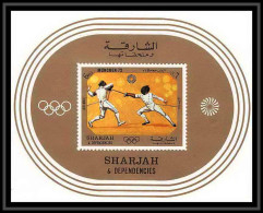 Sharjah - 2053/ Bloc N° 108 Escrime Fencing Jeux Olympiques (olympic Games) Munich 1972 ** MNH  - Scherma