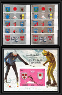 Sharjah - 2067a/ N°825/834 B Bloc 86 B Grenoble Sapporo 1972 Jeux Olympiques Olympic Games ** MNH Non Dentelé Imperf - Hiver 1972: Sapporo