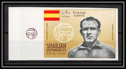 Sharjah - 2146/ N°508 Di Stéfano Argentina Espana Football Soccer Non Dentelé Imperf Proof Error Variété Neuf ** MNH - Beroemde Teams