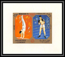 Sharjah - 2196/ N°948 Gymnastics Boxing Munich 1972 Jeux Olympiques Olympic Games Miniature Deluxe Sheet Neuf ** MNH - Boxeo