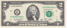 BILLETE DE ESTADOS UNIDOS DE 2 DOLLARS DEL AÑO 2009 LETRA K - DALLAS SIN CIRCULAR (UNC)  (BANK NOTE) - Federal Reserve Notes (1928-...)