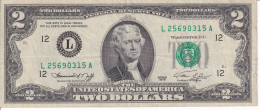 BILLETE DE ESTADOS UNIDOS DE 2 DOLLARS DEL AÑO 1976 LETRA L - SAN FRANCISCO (BANK NOTE) - Biljetten Van De  Federal Reserve (1928-...)