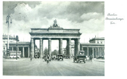 Berlin (Allemagne) - Brandenburger For - Porte De Brandebourg (avec Timbre 5 Reichspfennig - Paul Von Hindenburg) - Brandenburger Deur