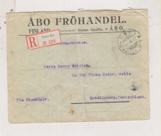 FINLAND 1918 TURKU ABO Registered Cover To Germany - Storia Postale