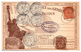 France Type Blanc - Affranchissement Sur Carte FM - Départements Bas Rhin - Haut Rhin - Moselle - Boofzheim - 1900-29 Blanc