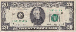 BILLETE DE ESTADOS UNIDOS DE 20 DOLLARS DEL AÑO 1969 LETRA L - SAN FRANCISCO (BANK NOTE) - Biljetten Van De  Federal Reserve (1928-...)