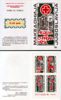 Yugoslavia 1991 Red Cross Solidarity Earthquake Skopje Tax Surcharge Charity, Perforated + Imperforated Booklet MNH - Timbres-taxe