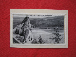 LCP01 - ROCHETAILLEE - Le Barrage - Carte Brodée, Soie Tissée, Dos Vierge - Rochetaillee