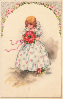 Hannes PETERSEN * CPA Illustrateur Petersen * N°406 * Enfant Fillette Robe Mode Fleurs Flowers - Petersen, Hannes