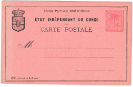 ETAT INDEPENDANT DU CONGO - Entier Postal 15c Palmier - NEUF - Interi Postali