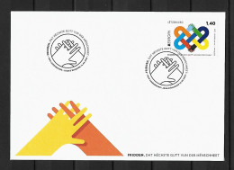 2023 Joint Europa Cept, FDC LUXEMBOURG WITH 1 STAMP: Peace - 2023