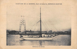 CPA 33 CHANTIERS DE LA GARONNE / QUAI DE QUEYRIES / BORDEAUX BASTIDE / COTRE DE 18 METRES - Andere & Zonder Classificatie