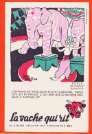 10132 ● LA VACHE Qui RIT Série Le CIRQUE Buvard N° 8 Elephant Intelligent Mémoire Par Alain SAINTOGAN Fromageries BEL - Produits Laitiers