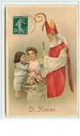 N°8079 - Carte Fantaisie Gaufrée - Saint Nicolas Et Enfants - Saint-Nicholas Day