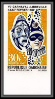 90108b Gabon (gabonaise) Non Dentelé ** MNH Imperf N°210 Cirque Carnaval Libreville - Karnaval