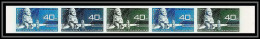 90401a Polynesie Poste Aerienne PA Airmail N°12 Musee Museum Gauguin Satue Essai Proof Non Dentelé Imperf ** MNH Bande 5 - Geschnittene, Druckproben Und Abarten