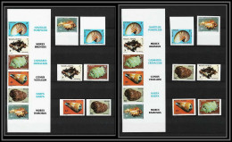 90524b Wallis Et Futuna N°323/328 Coquillages Shellfish Sea Shell Shells Non Dentelé Imperf + Tirage Carton Perfect Set  - Ongetande, Proeven & Plaatfouten