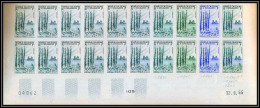 90672b Nouvelle-Calédonie 1955 N°284 Hienghène Sphinx Essai Proof Non Dentelé Imperf ** MNH Bloc 20 Coin Daté - Non Dentelés, épreuves & Variétés