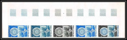 90736 Nouvelle Caledonie PA N° 166 Arphila 75 1975 Essai Proof Non Dentelé Imperf ** MNH Bande 5 Strip - Non Dentelés, épreuves & Variétés