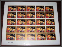 90877 Wallis Et Futuna Et Futuna N° 107 Lotto Virgin And Child Tableau Painting Feuille Sheet Non Dentelé Imperf ** MNH - Imperforates, Proofs & Errors