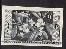 90959 Nouvelle-Calédonie N° 286 Café Coffee Bean Essai Proof Non Dentelé Imperforate ** MNH Vert Foncé - Non Dentelés, épreuves & Variétés